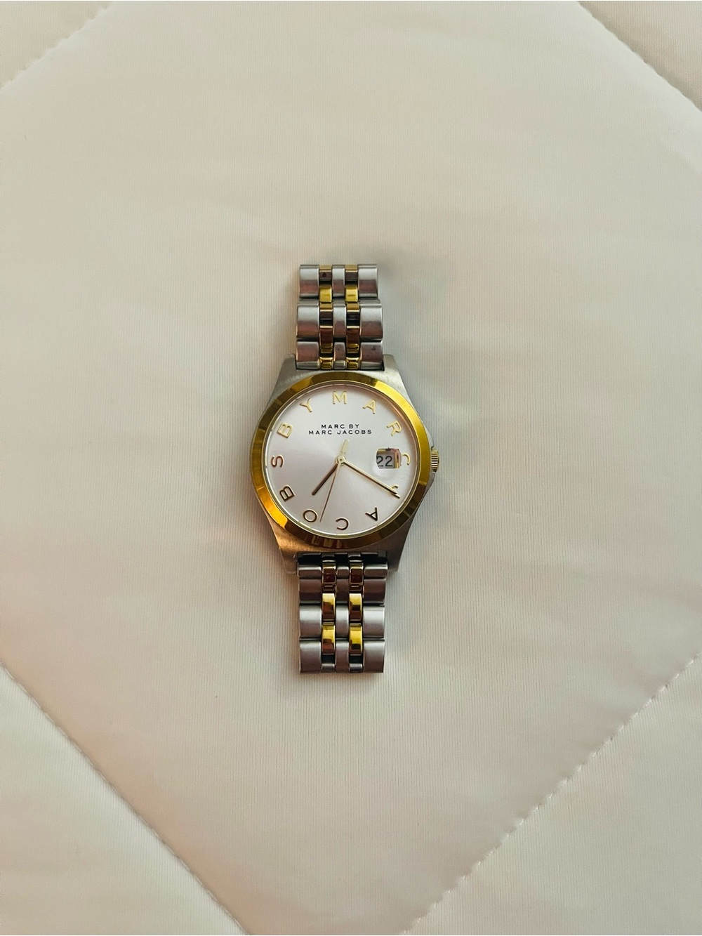 Marc by Marc Jacobs Two-Tone Silver and Gold Women’s Watch with Date